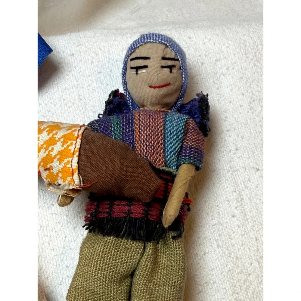 Vintage‎ Jamaica Folk Art Doll Pair Handmade Souvenir Figurine